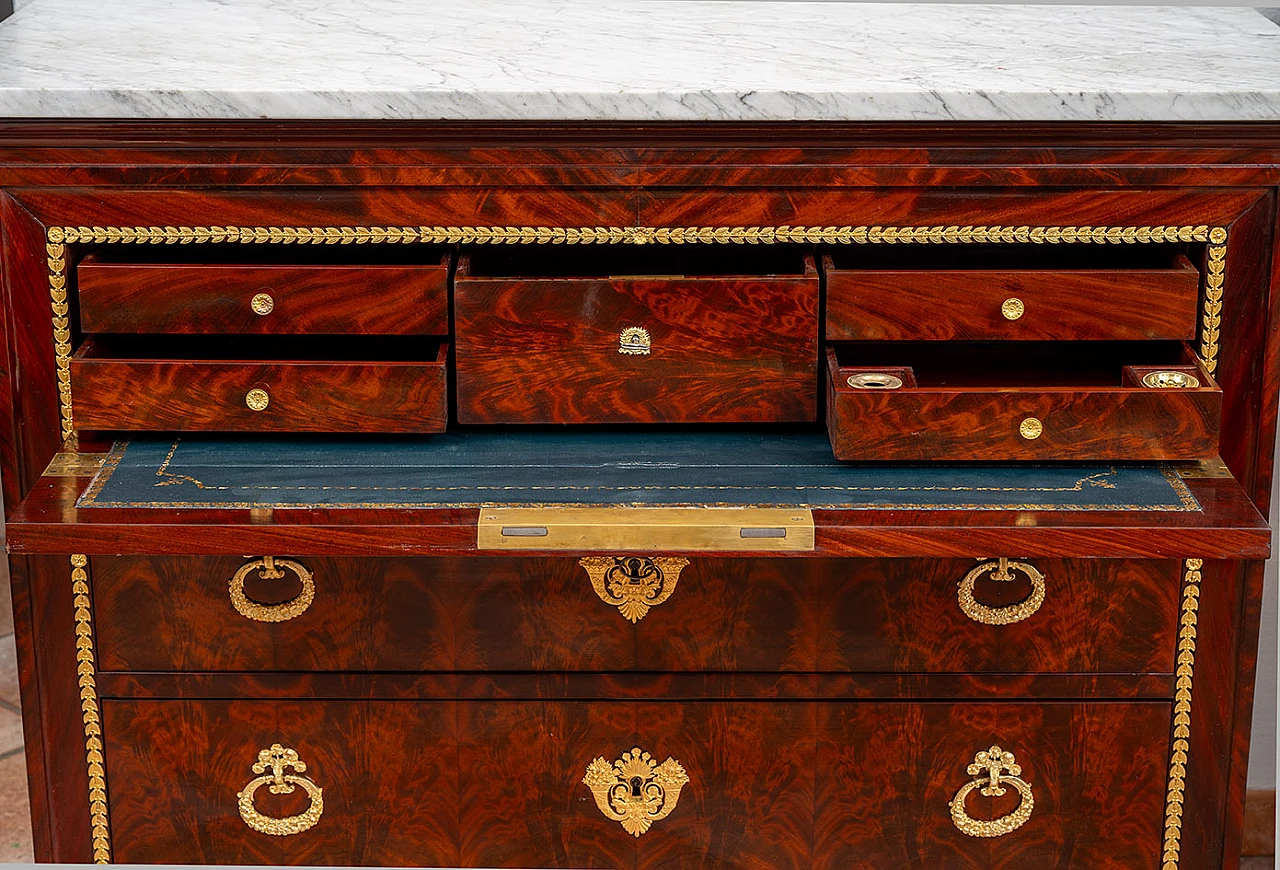 French Charles X chest of drawers, 19th century 2