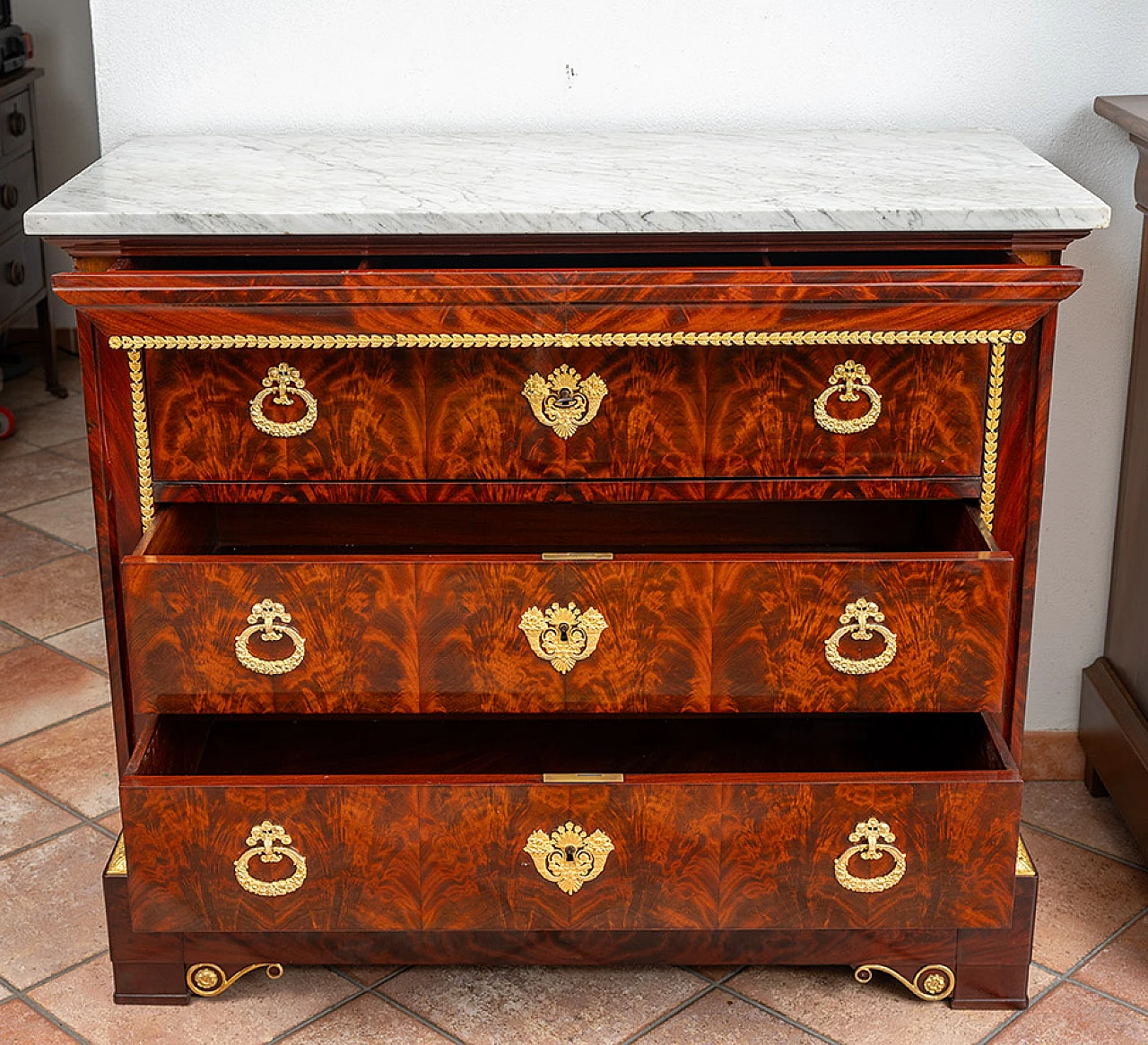 French Charles X chest of drawers, 19th century 9