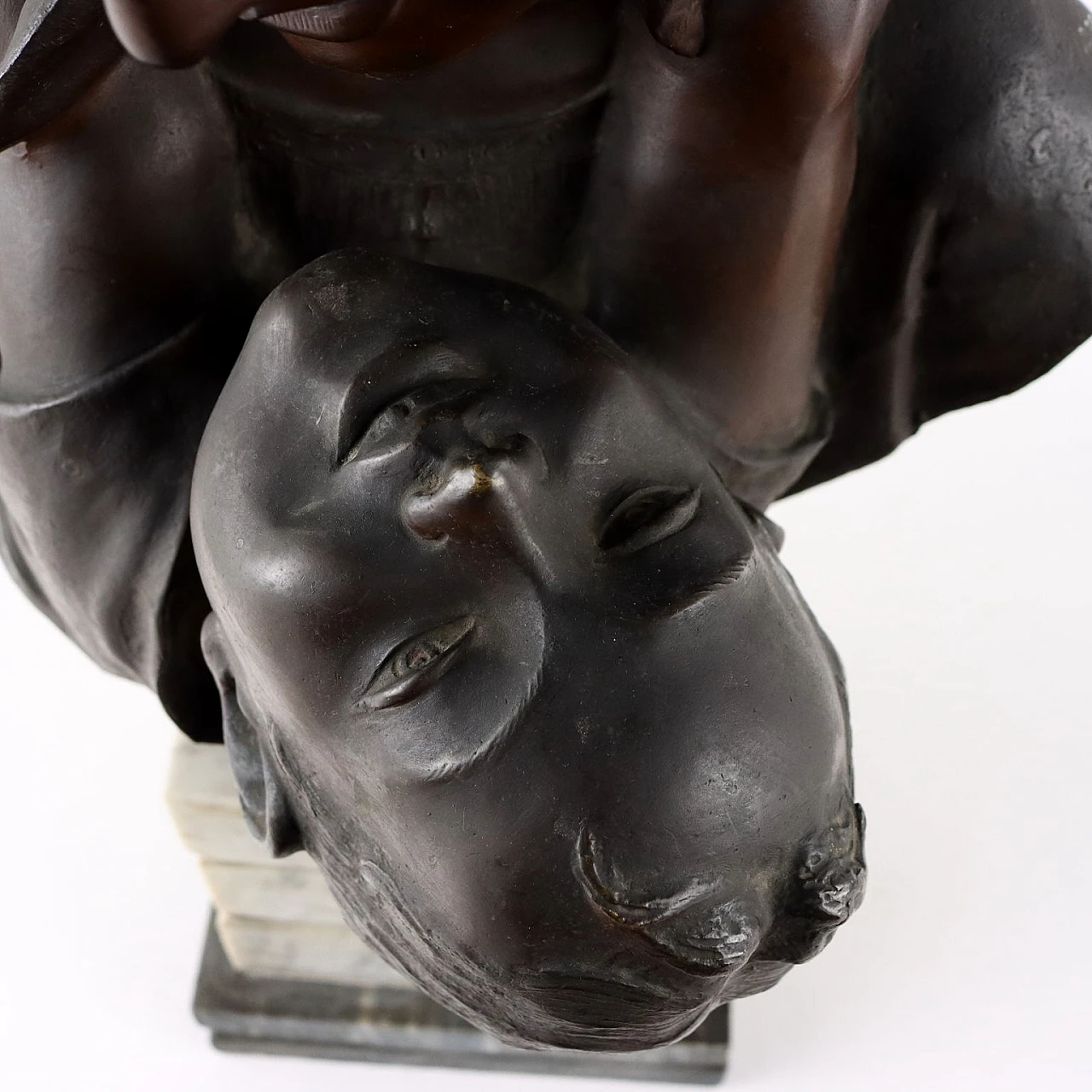 Maternity by Antonio Merente, bronze sculpture, late 20th century 5