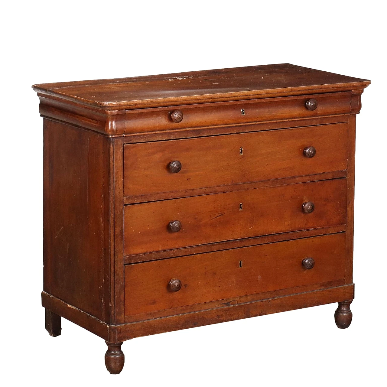 Charles X chest of drawers in walnut, late 19th century 1