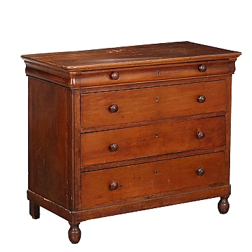 Charles X chest of drawers in walnut, late 19th century