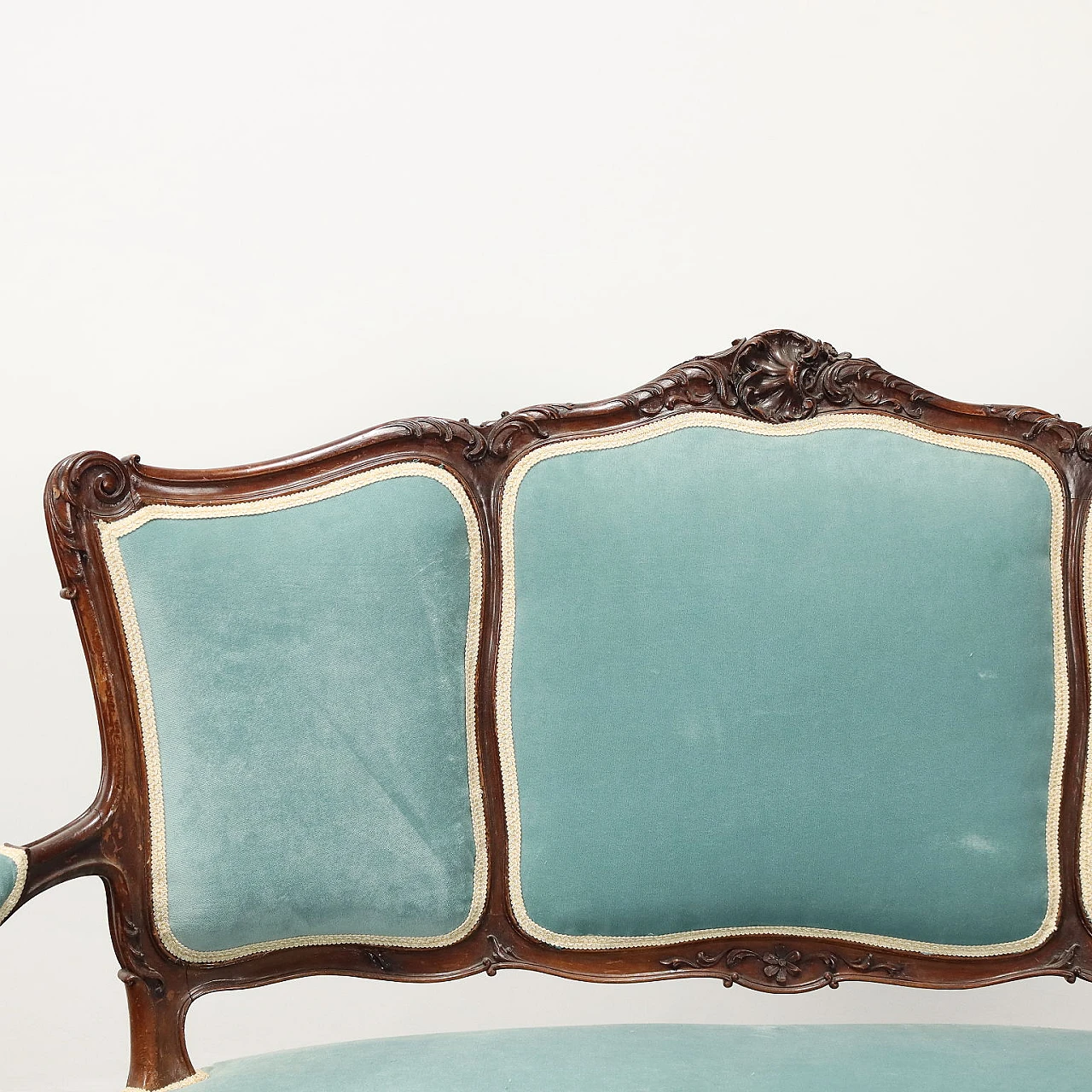 Rococo style mahogany sofa, early 20th century 3