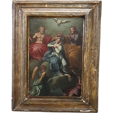 Ancient oil painting on canvas, 18th century