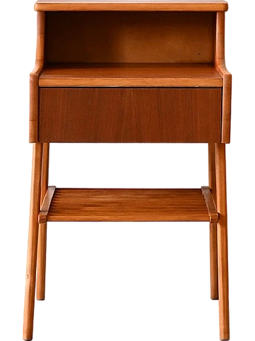 Danish bedside table with magazine rack