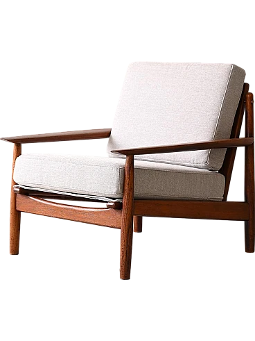 Danish teak armchair from the 1960s - Renewed cushions