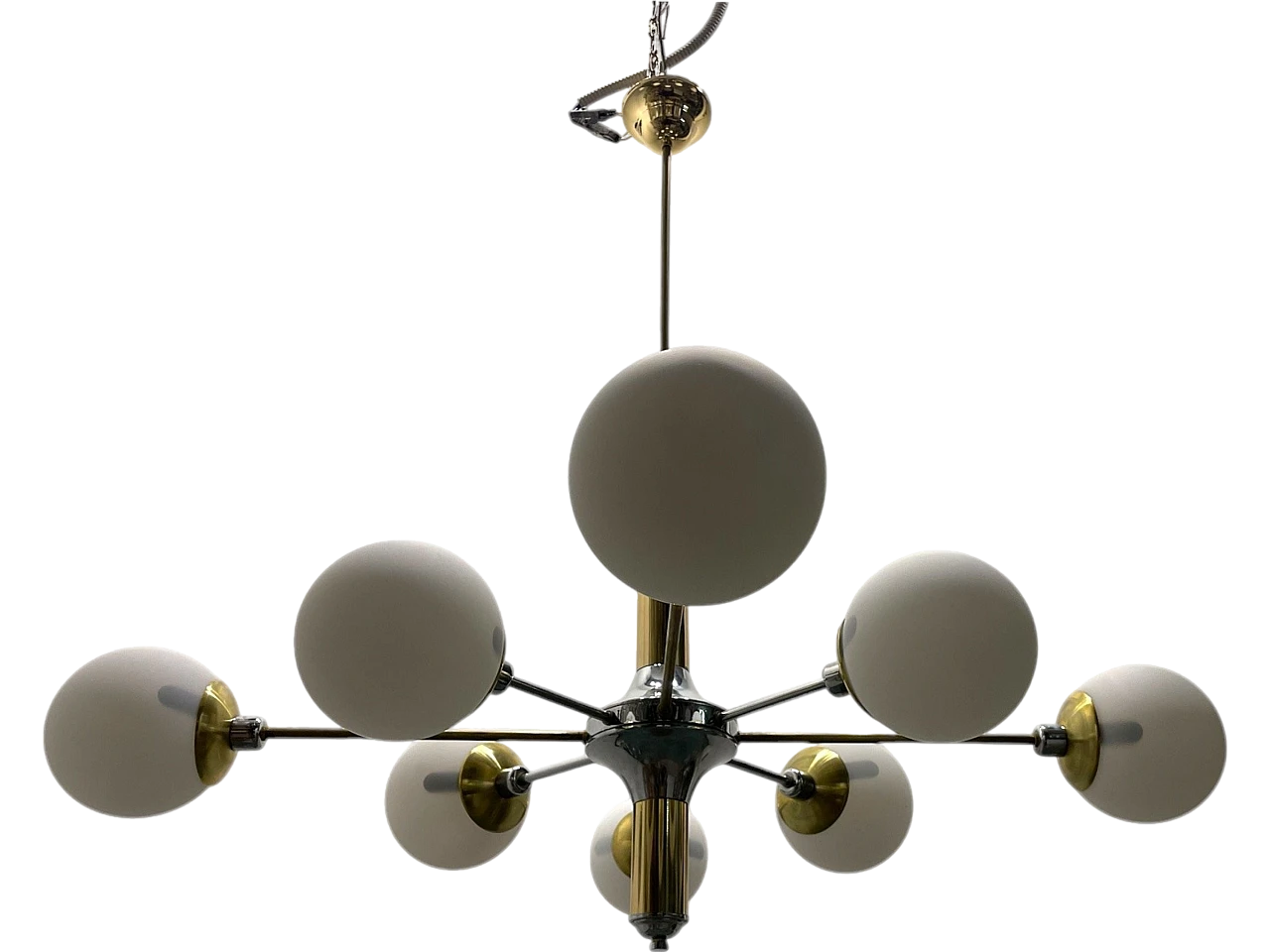 Sputnik Chrome Brass Chandelier 8 Lights 13