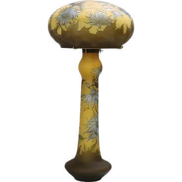 Large cameo glass table lamp