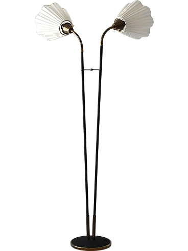 Floor lamp with two light points