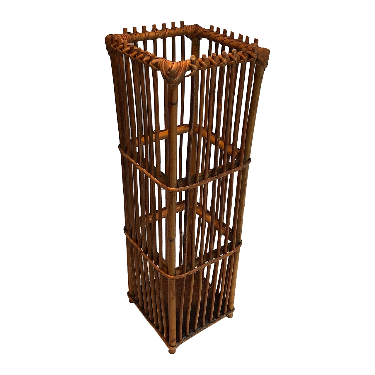 Rattan umbrella stand, 1970s 1