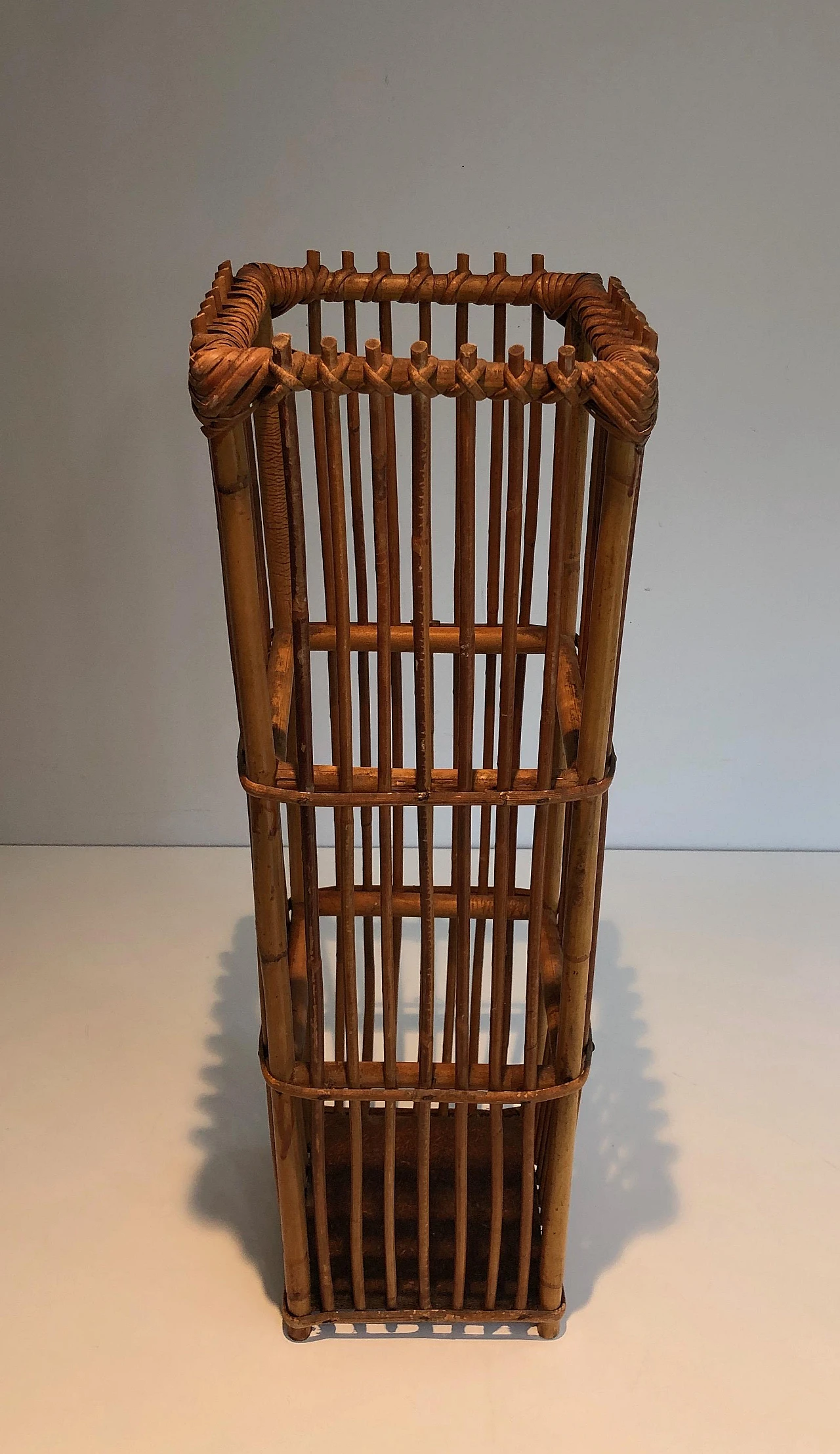 Rattan umbrella stand, 1970s 2