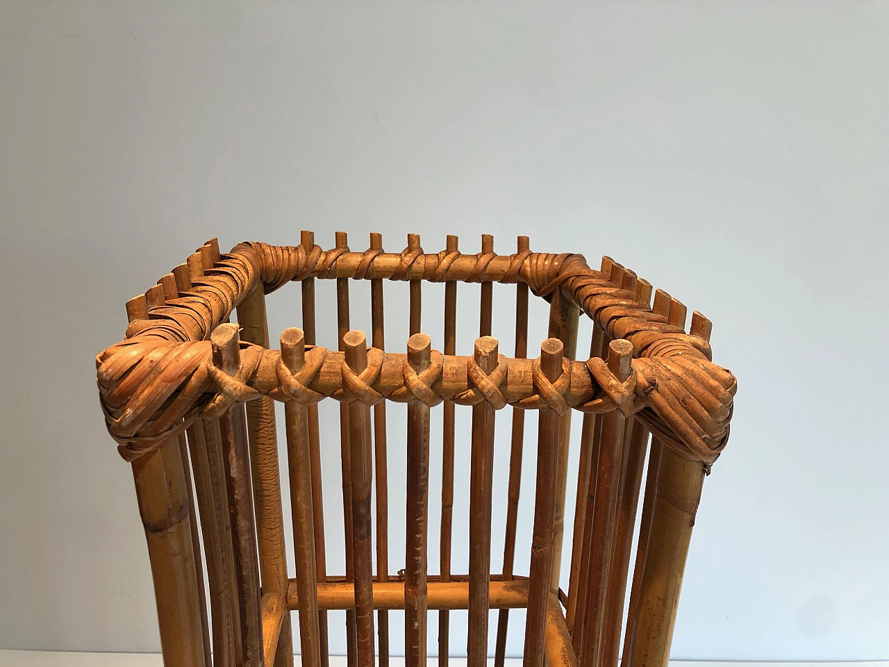 Rattan umbrella stand, 1970s 9