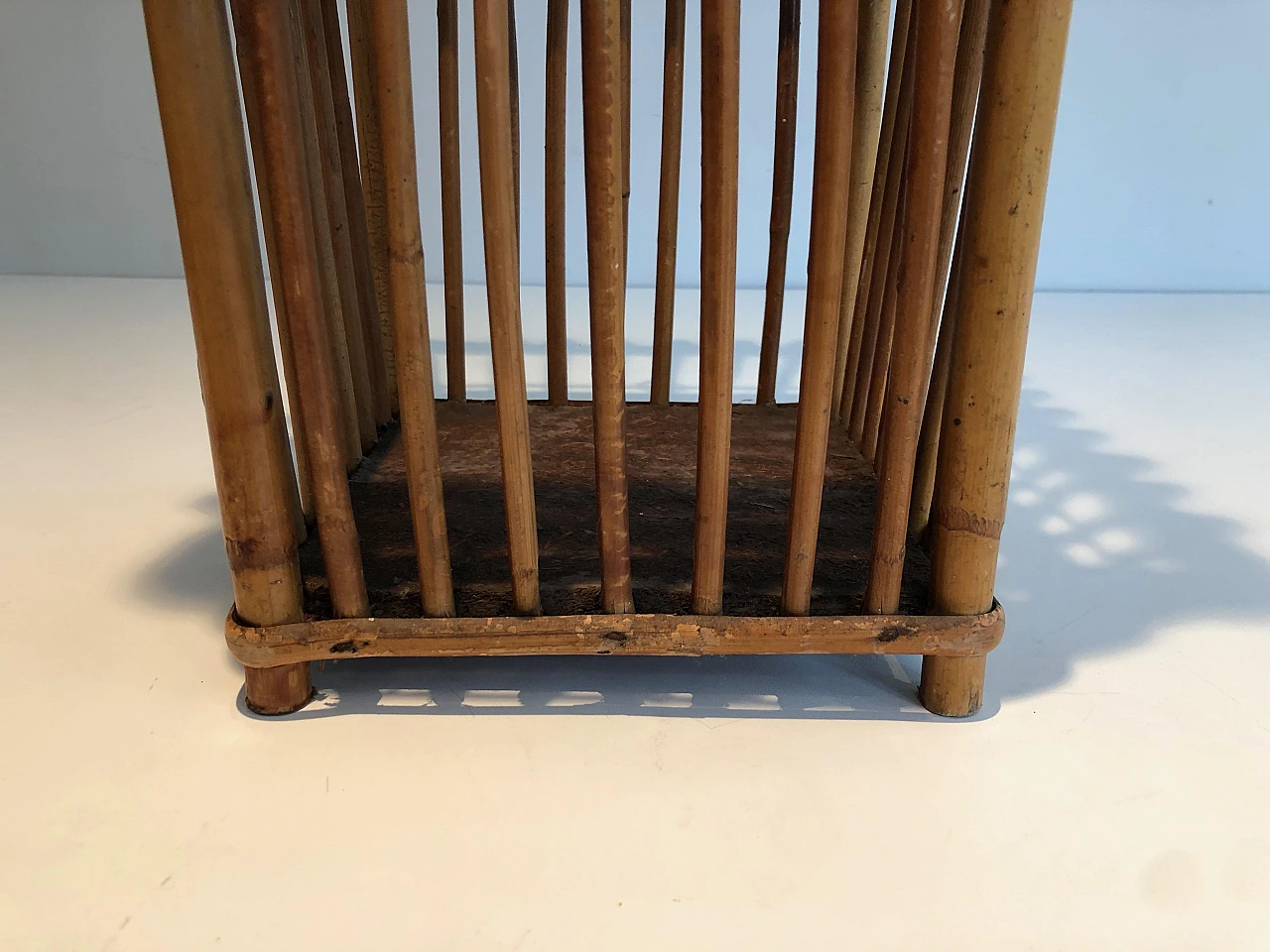 Rattan umbrella stand, 1970s 11