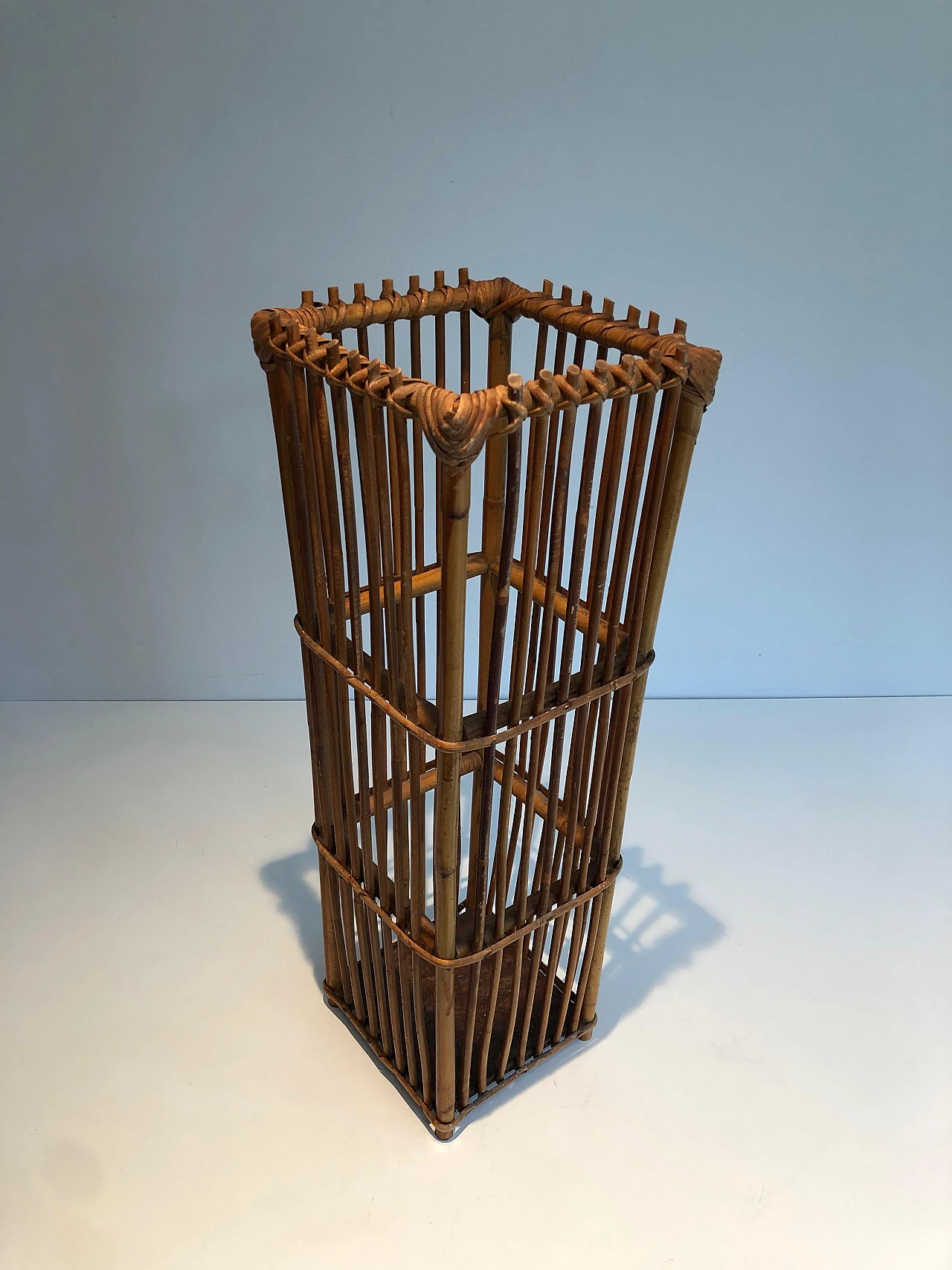 Rattan umbrella stand, 1970s 12