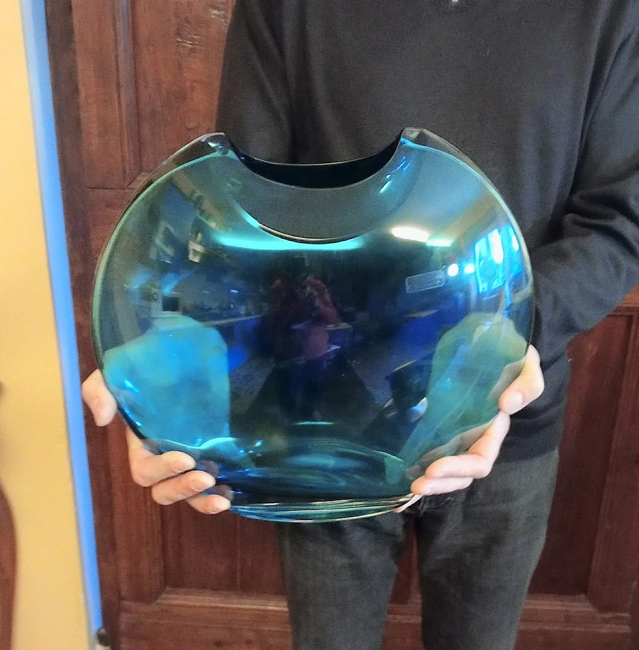 Large Murano glass vase from Mazzega, 1980s 4