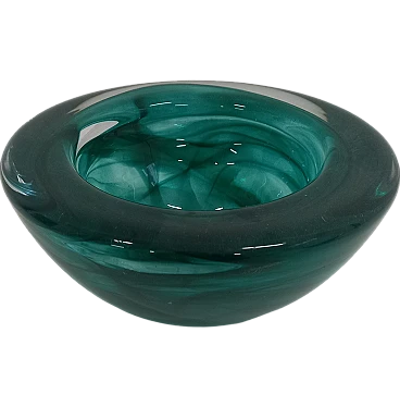 Green Murano glass ashtray