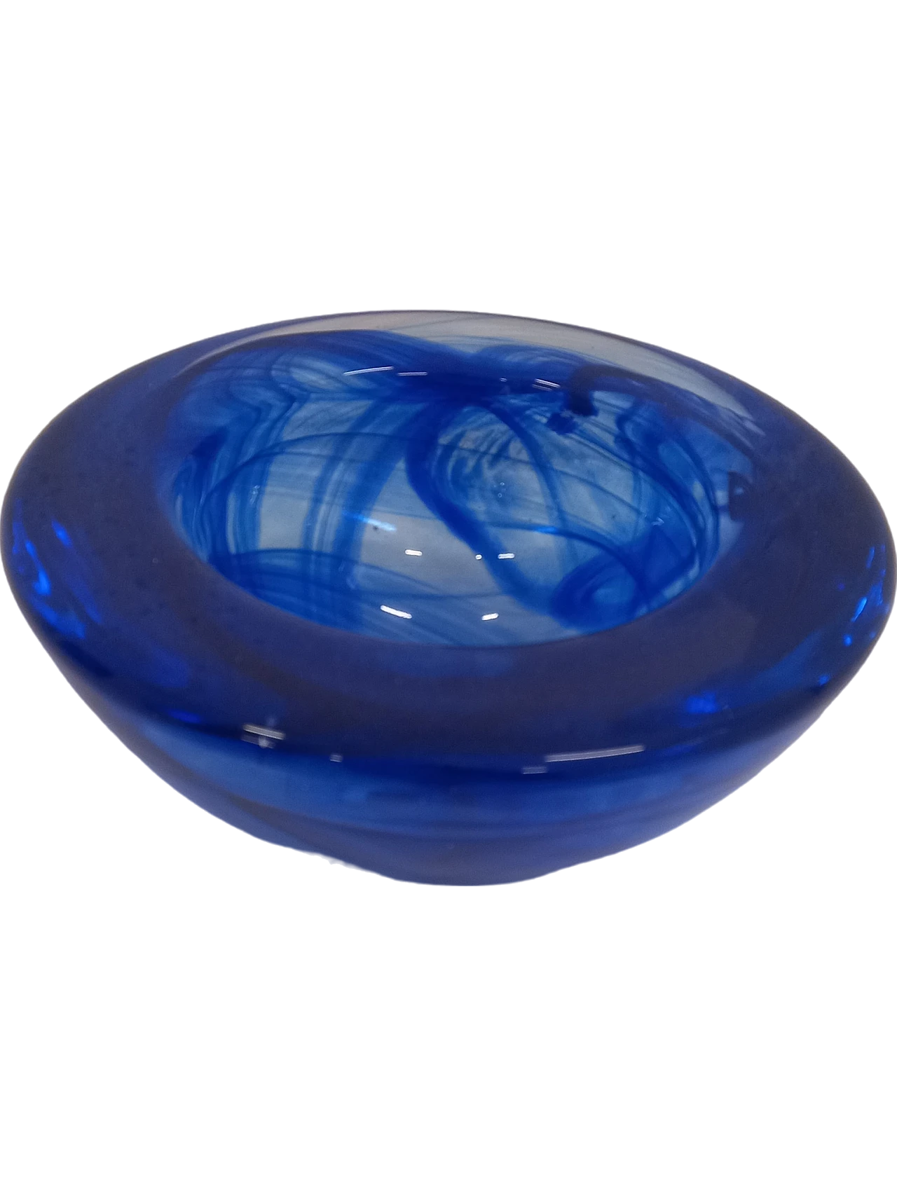 Blue Murano glass ashtray 6