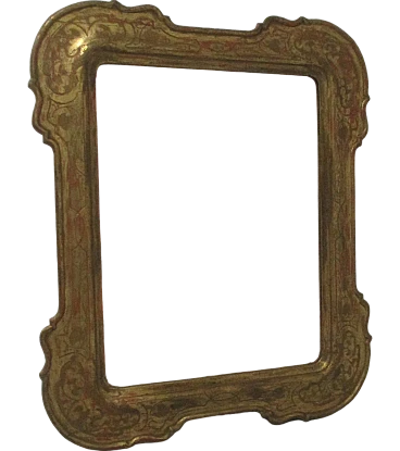 Garibaldina mirror in gilded carved wood, 19th century