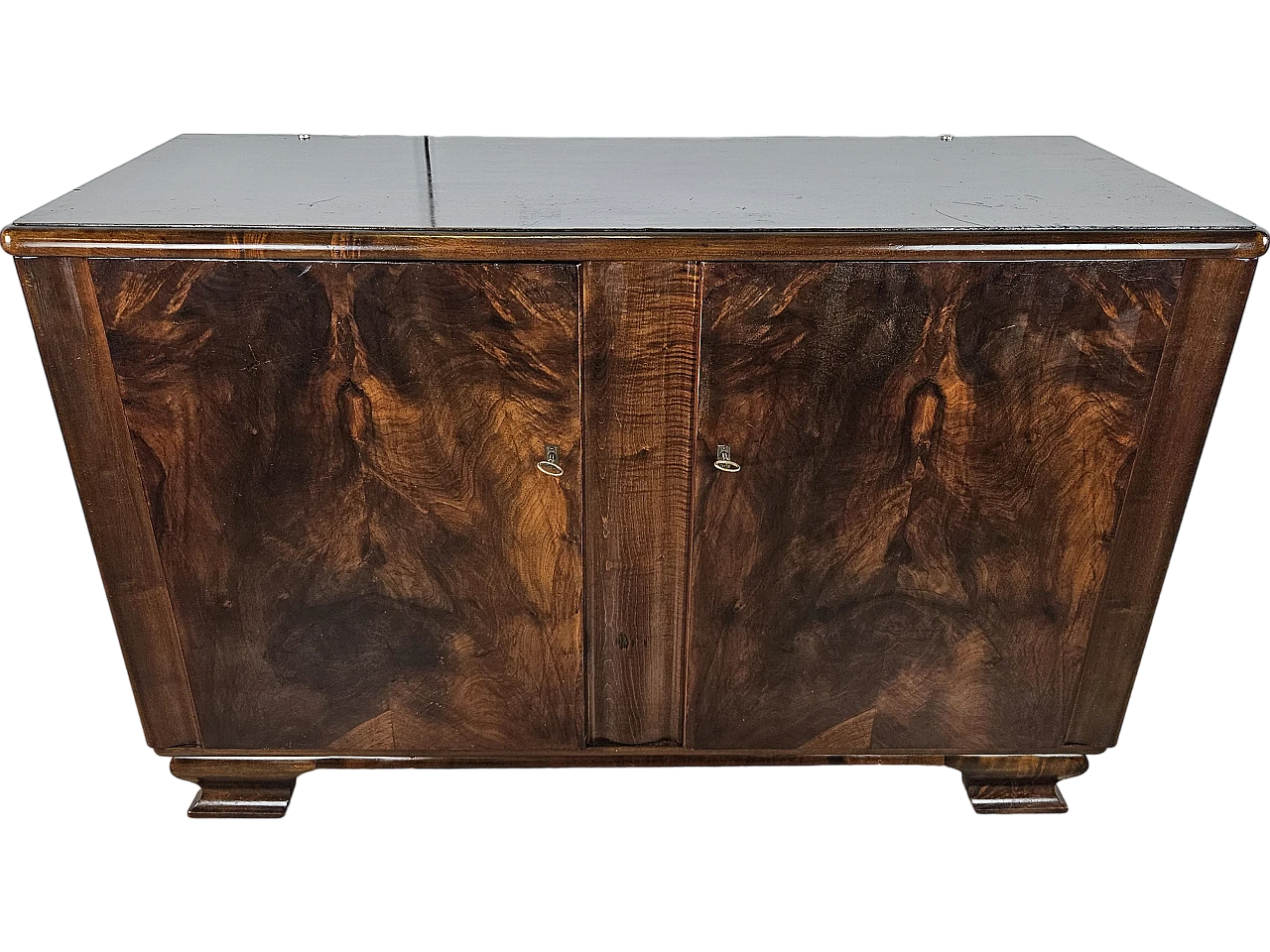 Art Deco sideboard in walnut root, 40s 24