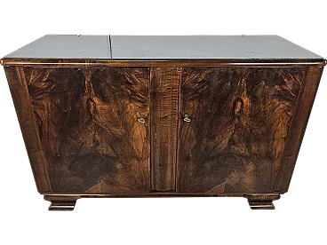 Art Deco sideboard in walnut root, 40s