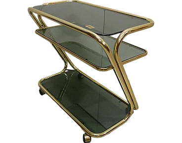 Brass food trolley di Morex, 70s