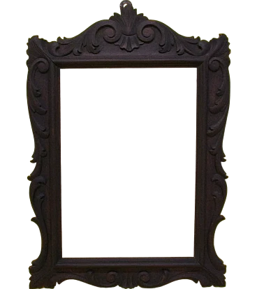 Wooden mirror with carved friezes from the 19th century