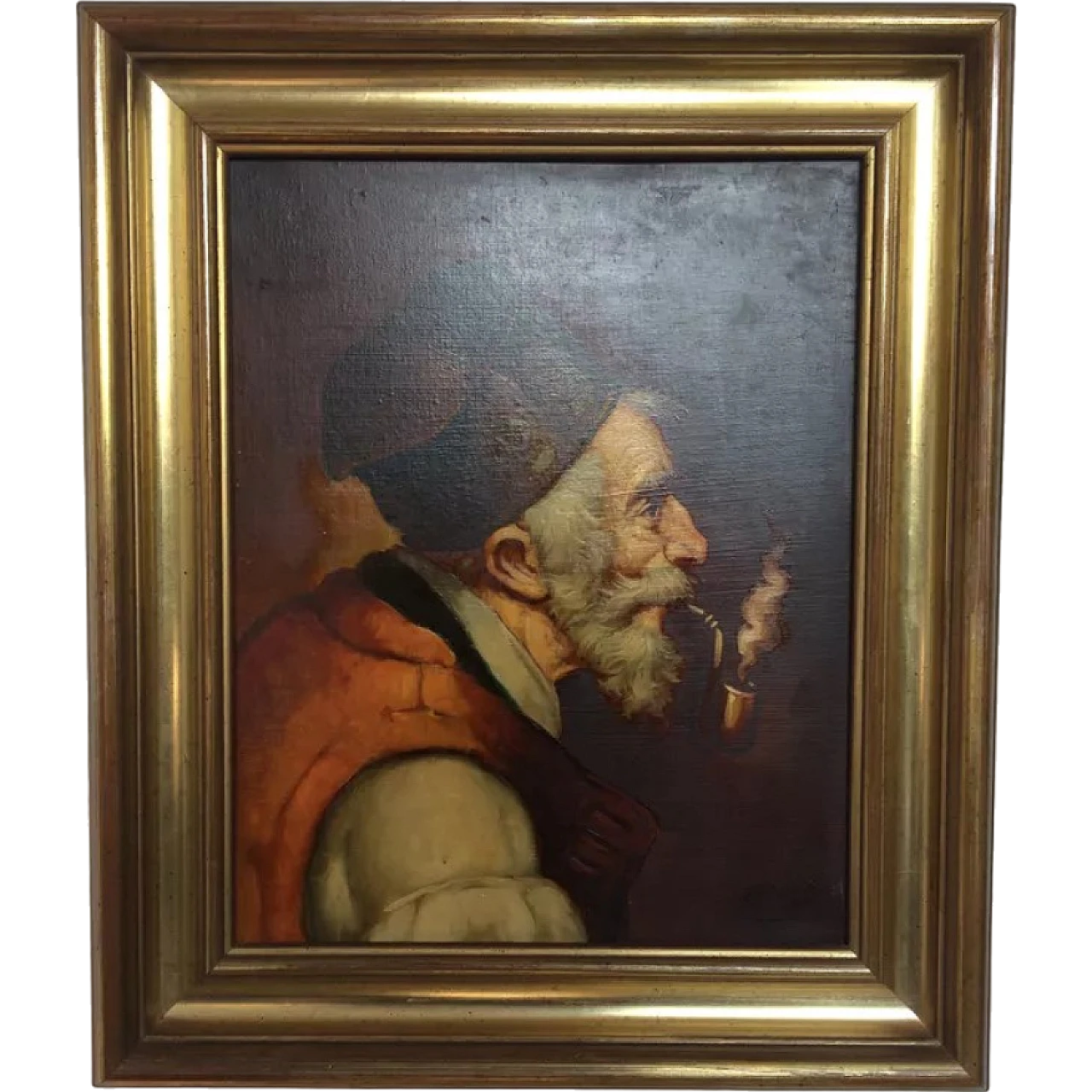 Man with beard and his pipe signed by Oller, early '900 7