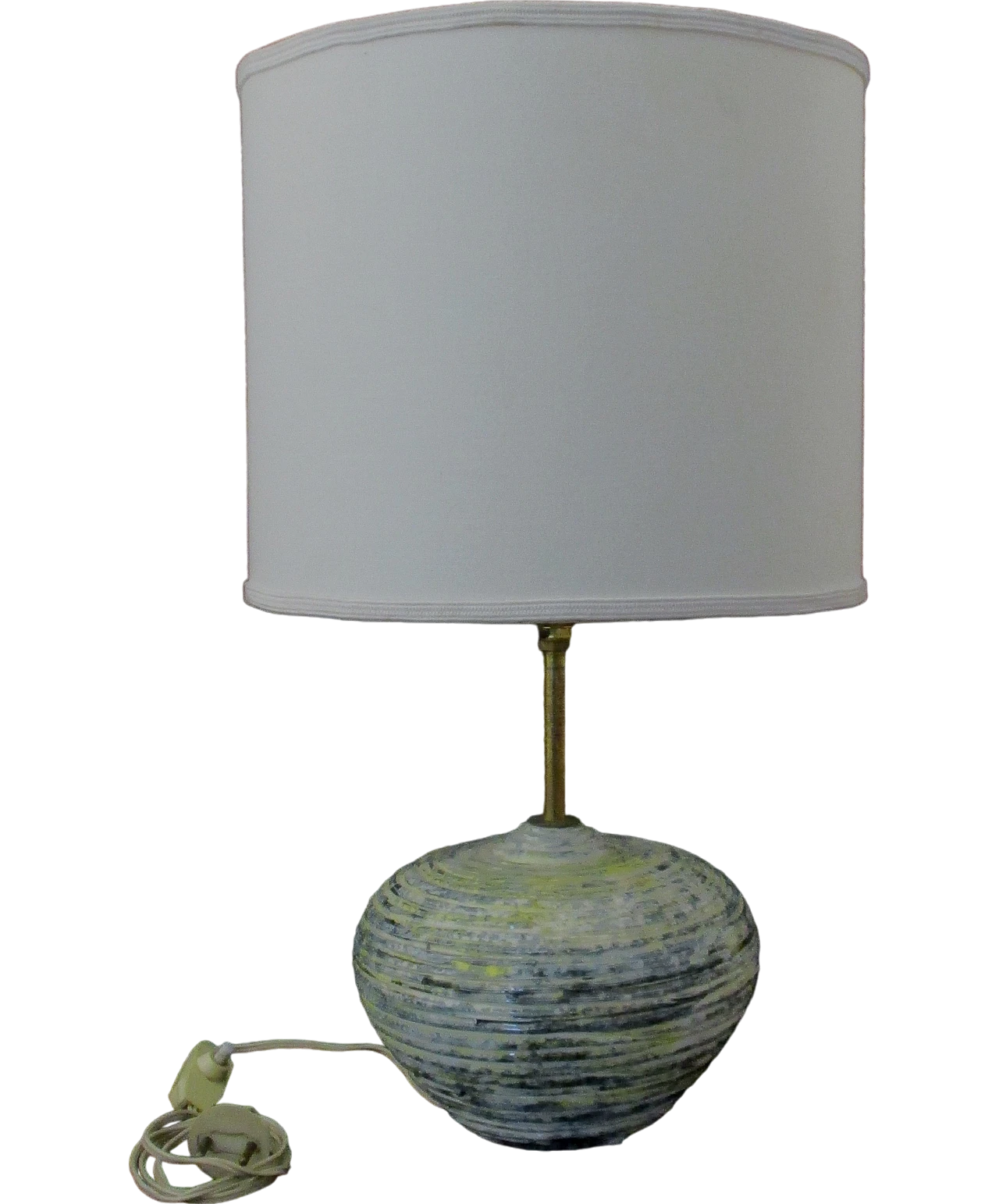 Artistic painted porcelain lamp from the 1950s 10