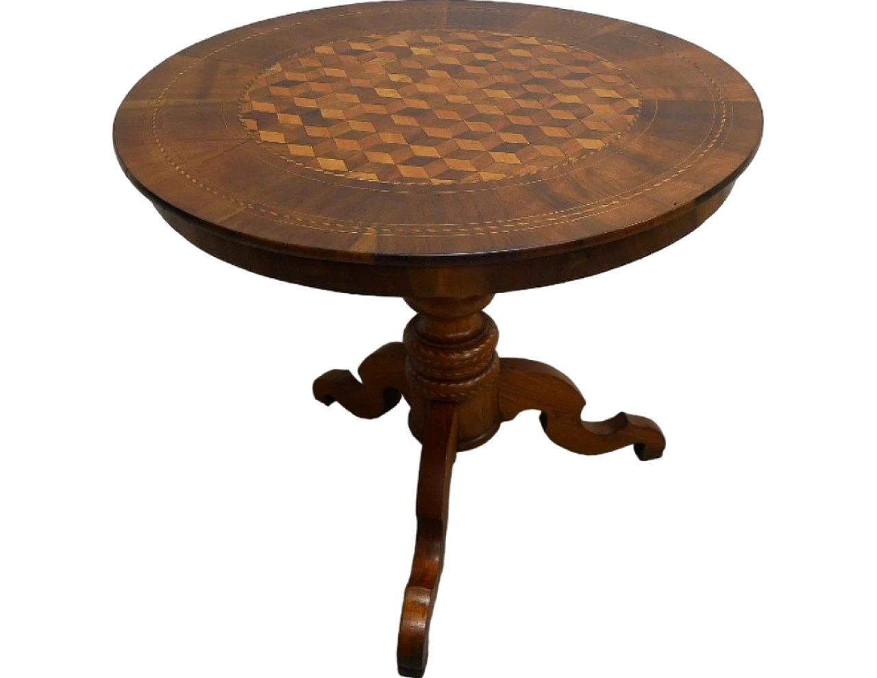 Rolo round table in precious wood, Emilan, late 19th century 11