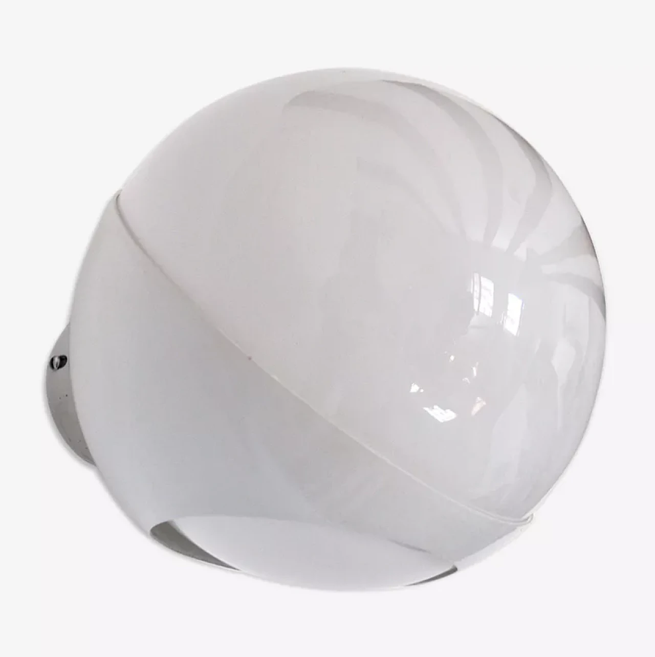 Sfera white wall lamp, 1970s 1