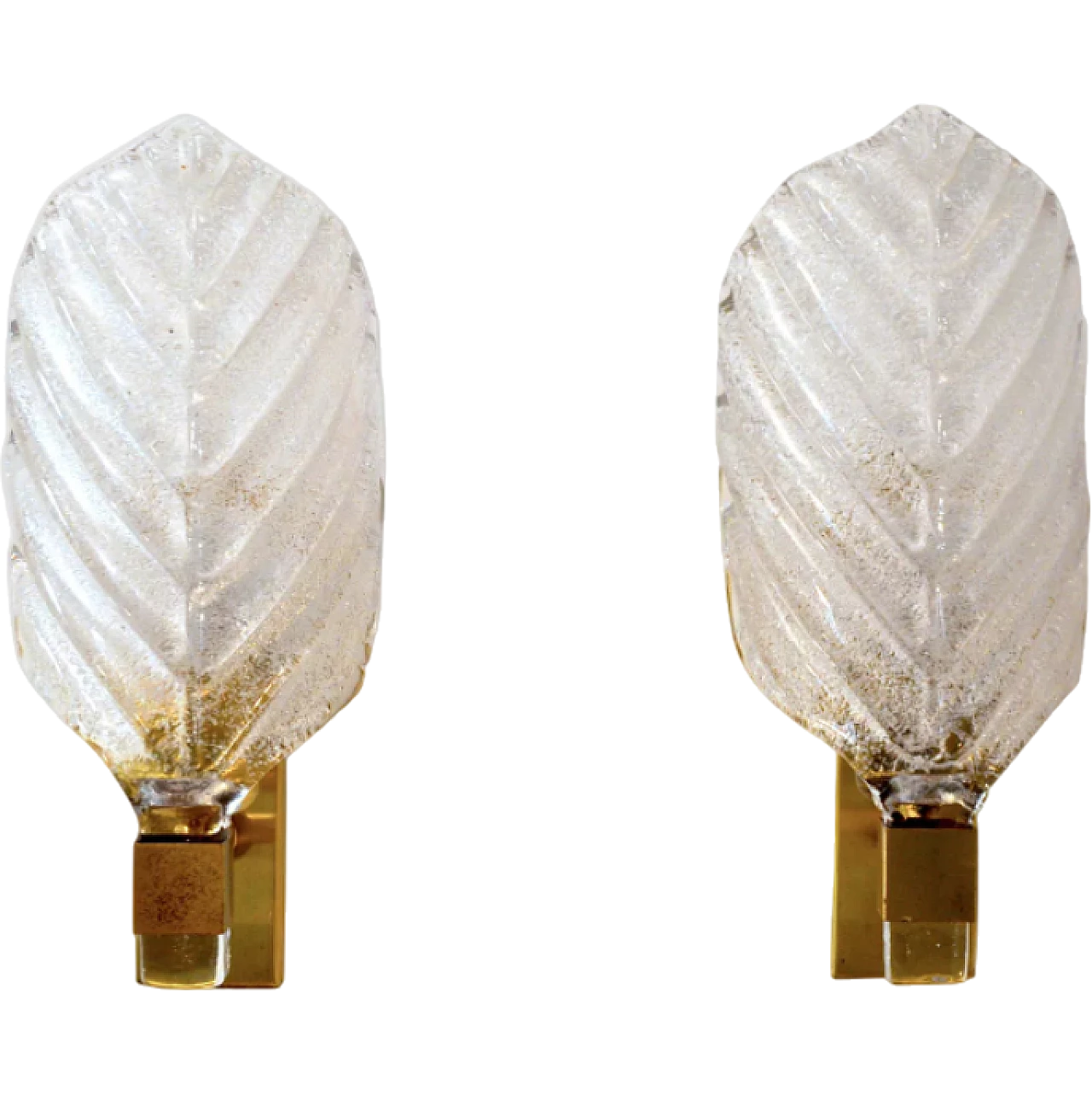 Pair of glass wall sconces by Carl Fagerlund for Lyfa, 1960s 6