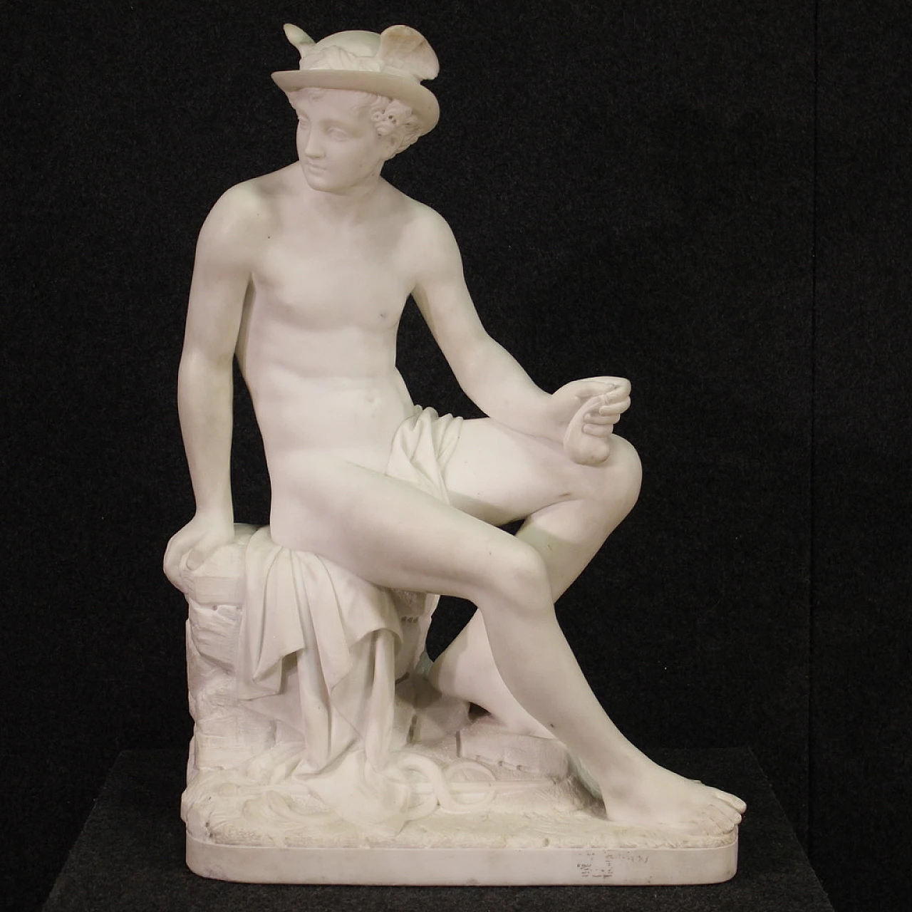 Mercurio, scultura Neoclassica in marmo di Carrara, '800 1