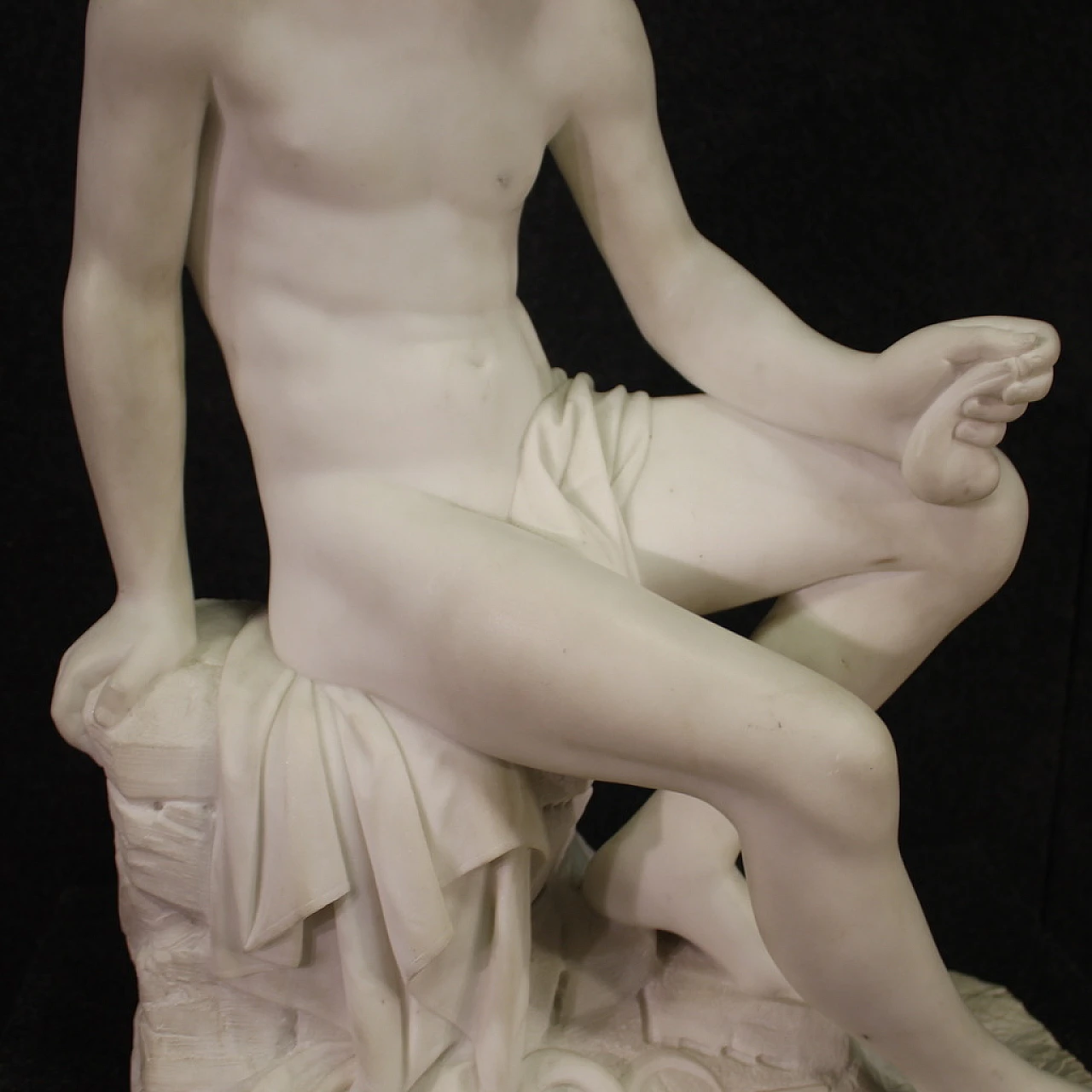 Mercurio, scultura Neoclassica in marmo di Carrara, '800 4