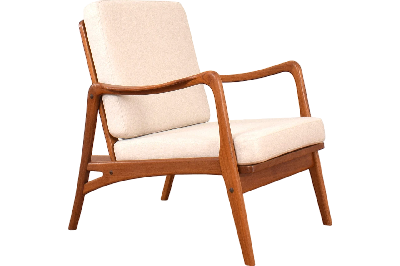 Mid-Century Danish Teak Lounge Chair, 1960s. 12