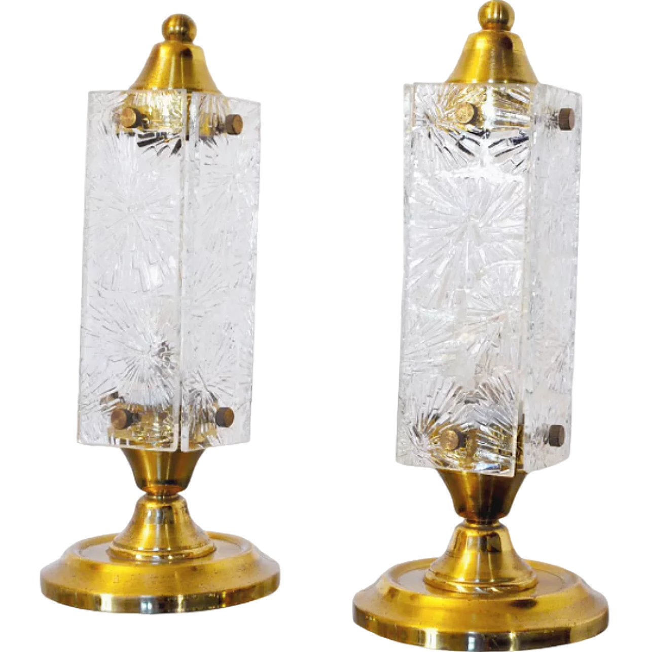 Pair of crystal lamps by Kinkeldey, 1960s 8