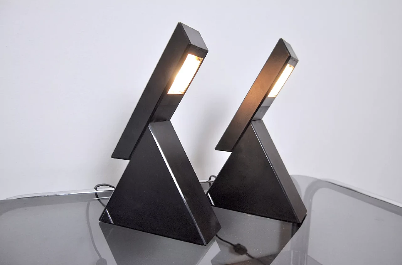 Pair of Delta lamps by Mario Bertorelle, 1970s 4