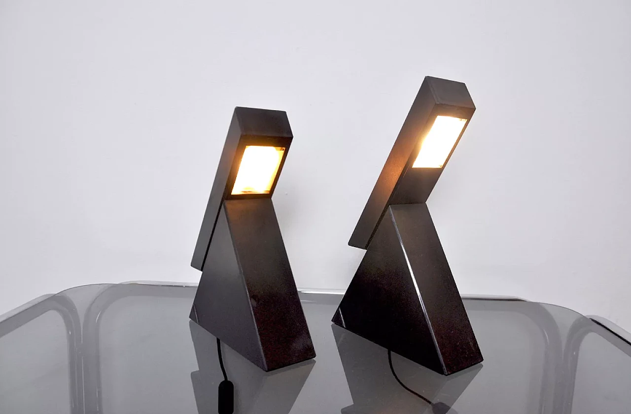 Pair of Delta lamps by Mario Bertorelle, 1970s 5