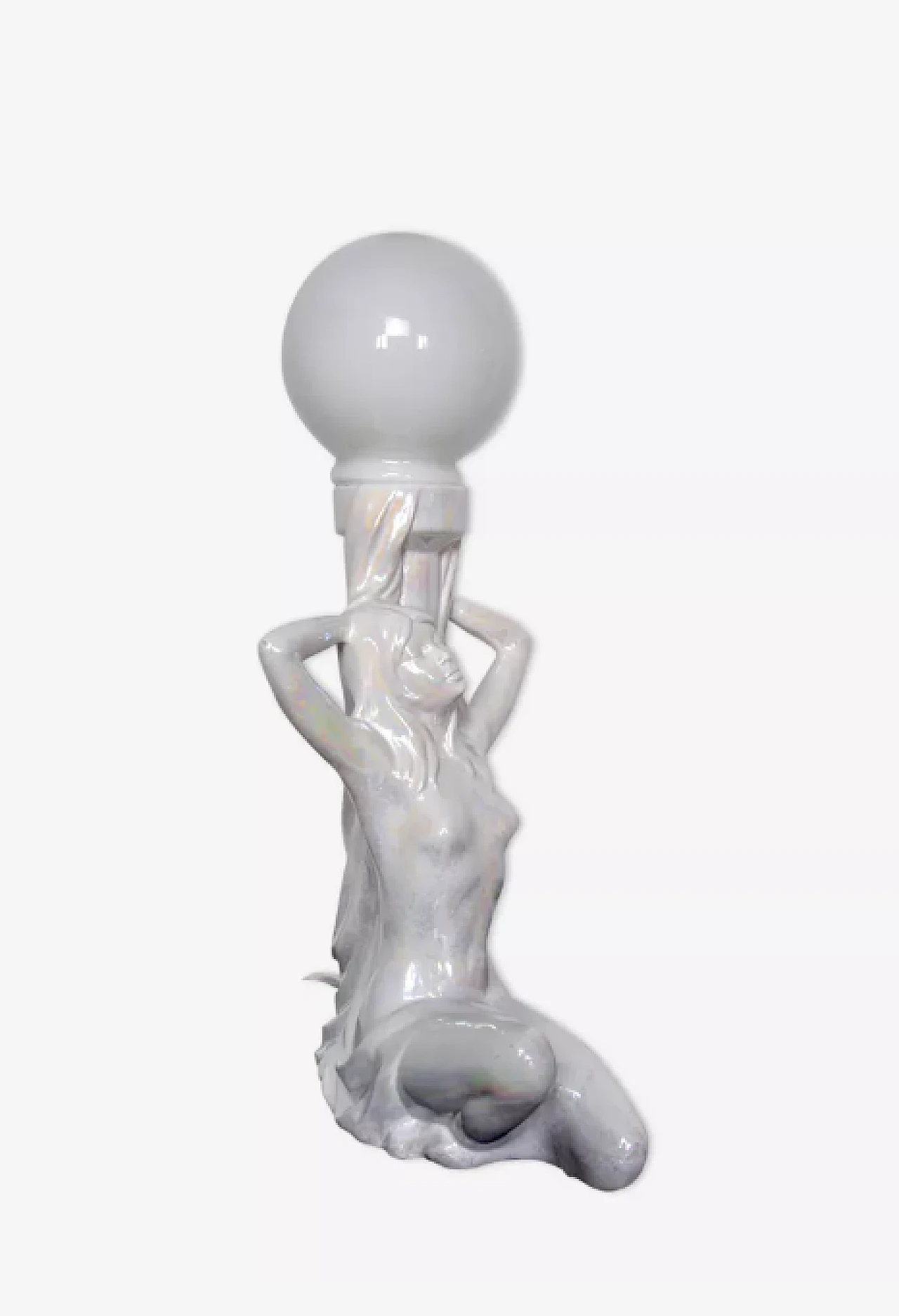 Naked Woman ceramic lamp, 1970s 1