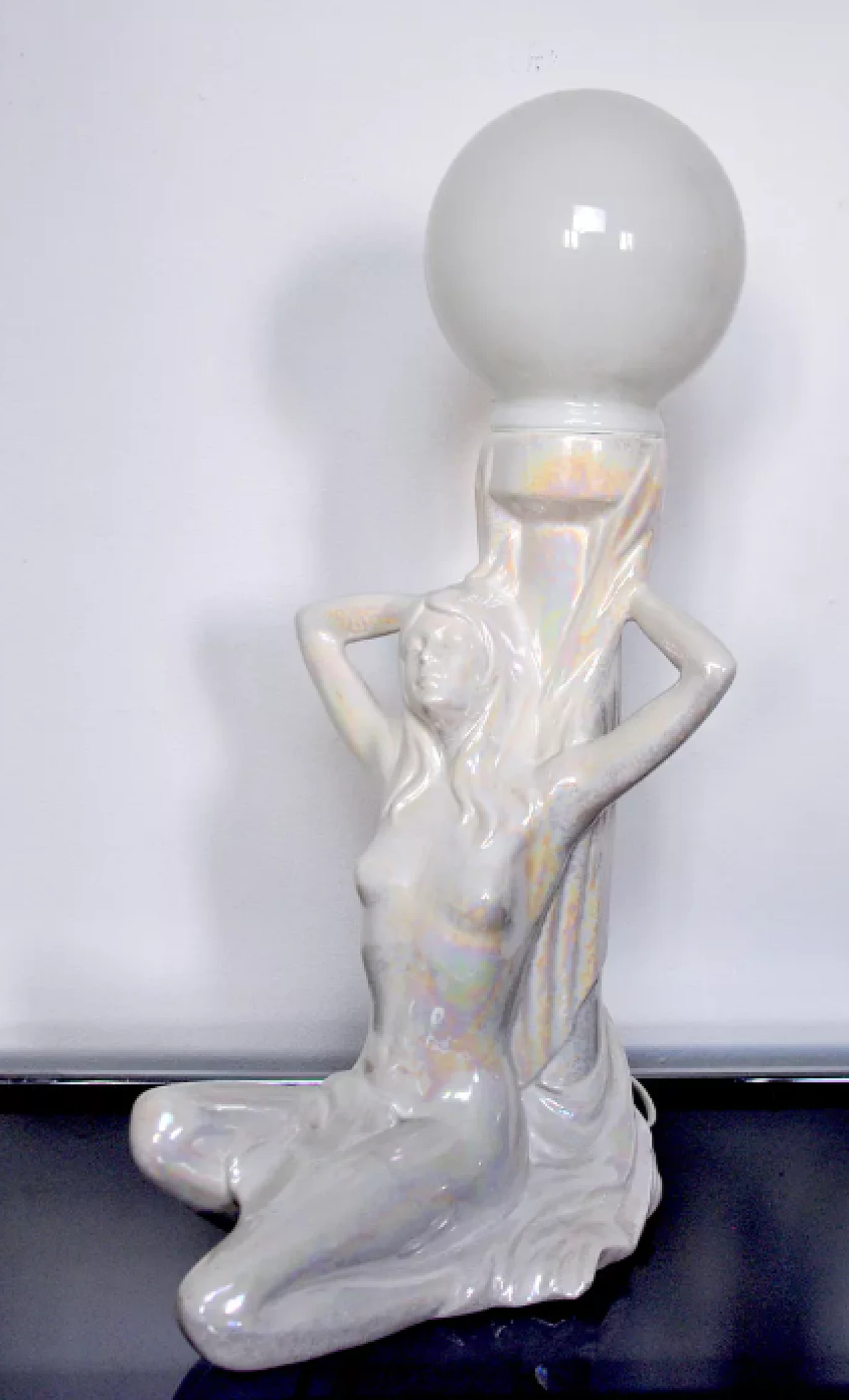 Naked Woman ceramic lamp, 1970s 3