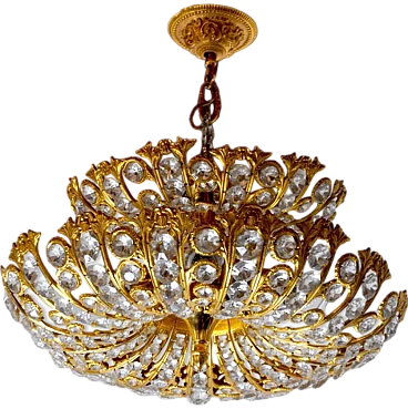 Crystal chandelier by Ernest Palm for Palwa, 1960s