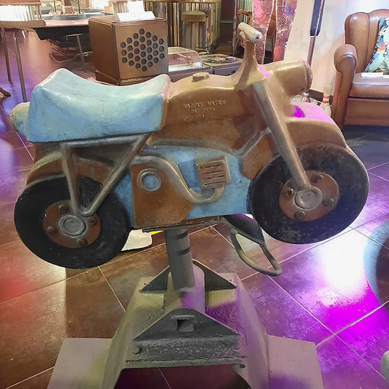 Iron garden toy motorbike, early 20th century 2