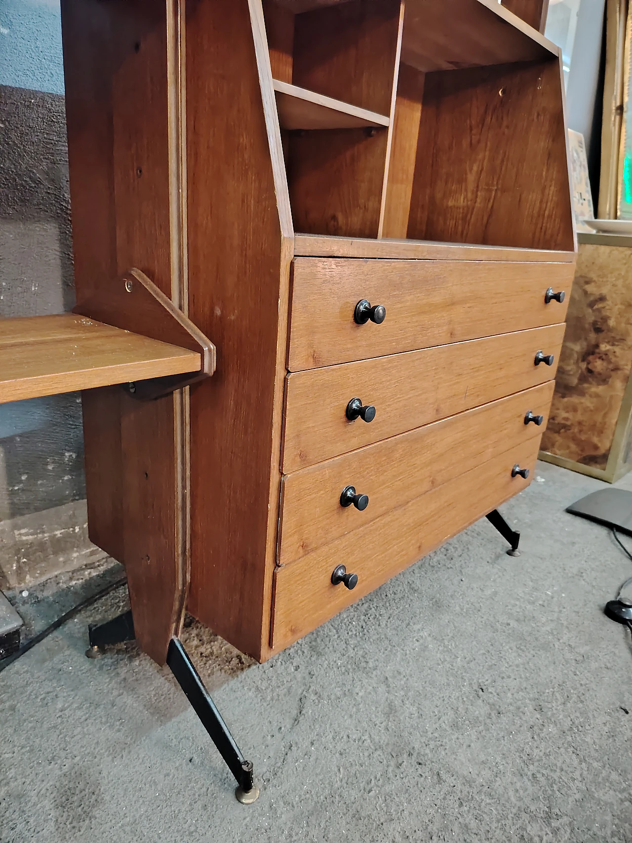 Bookcase in Swedish style, 60s 12