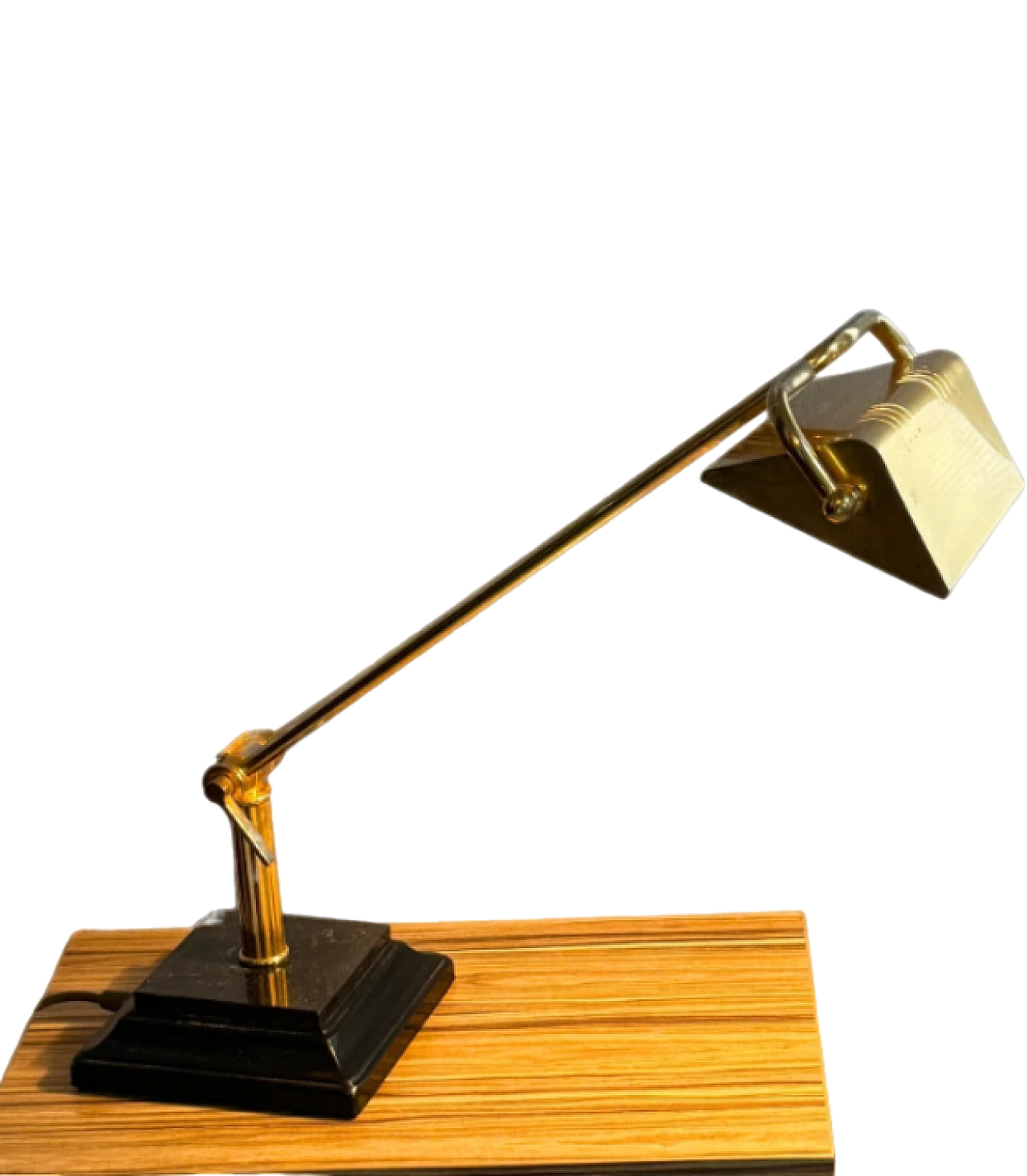 Jointed brass and marble desk lamp, 1970s 11