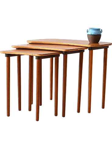 Scandinavian coffee table set, 60s