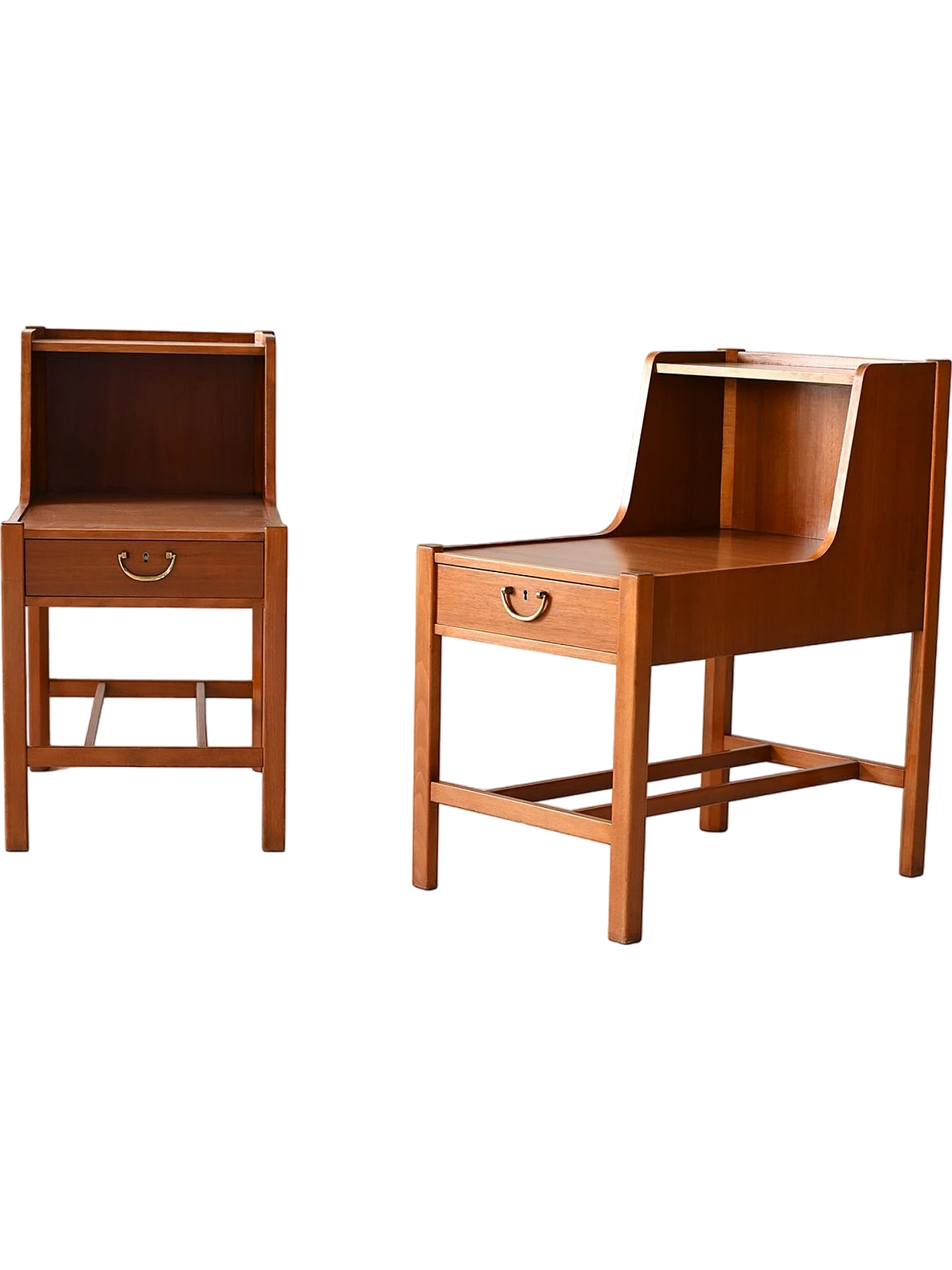 Scandinavian bedside tables with double top, 1960s 10