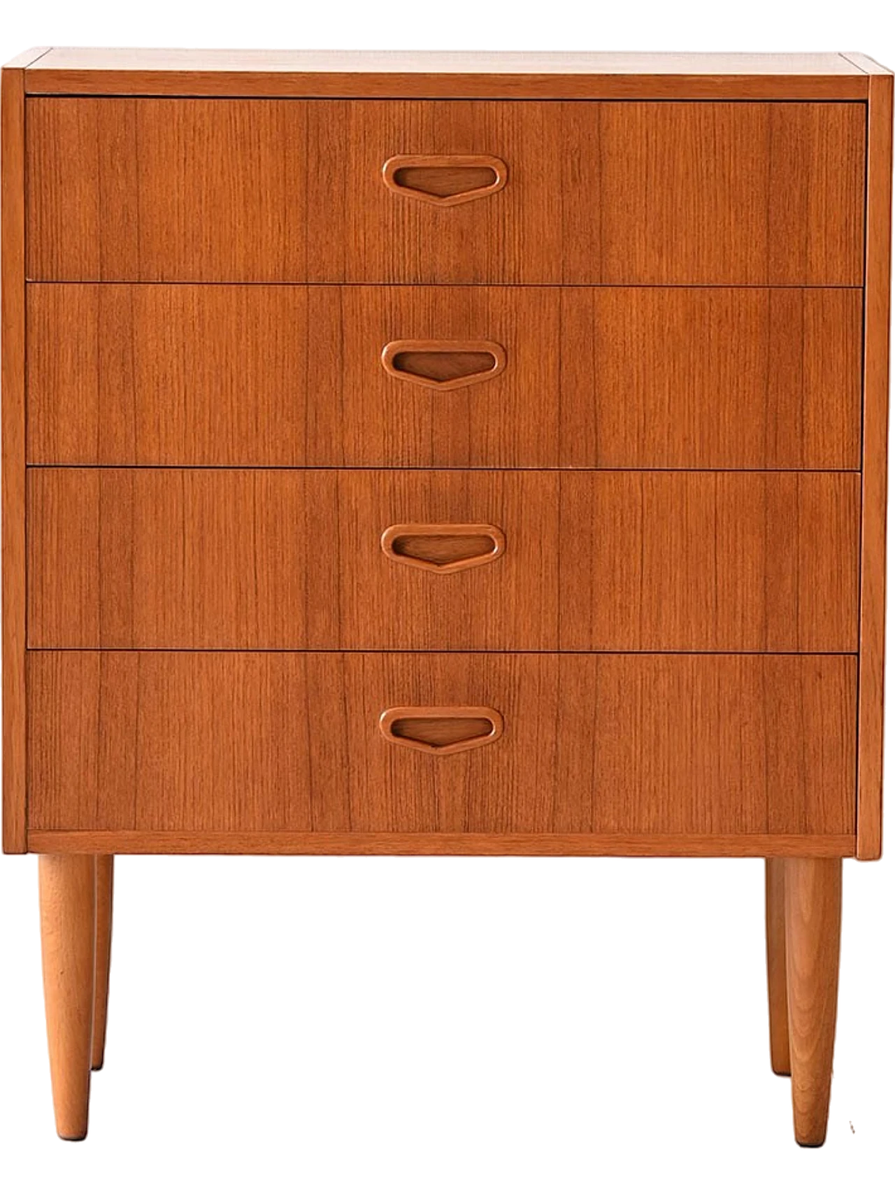 Scandinavian bedside table with drawers, 60s 9