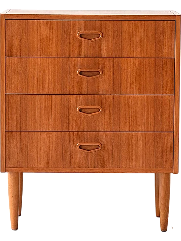 Scandinavian bedside table with drawers, 60s