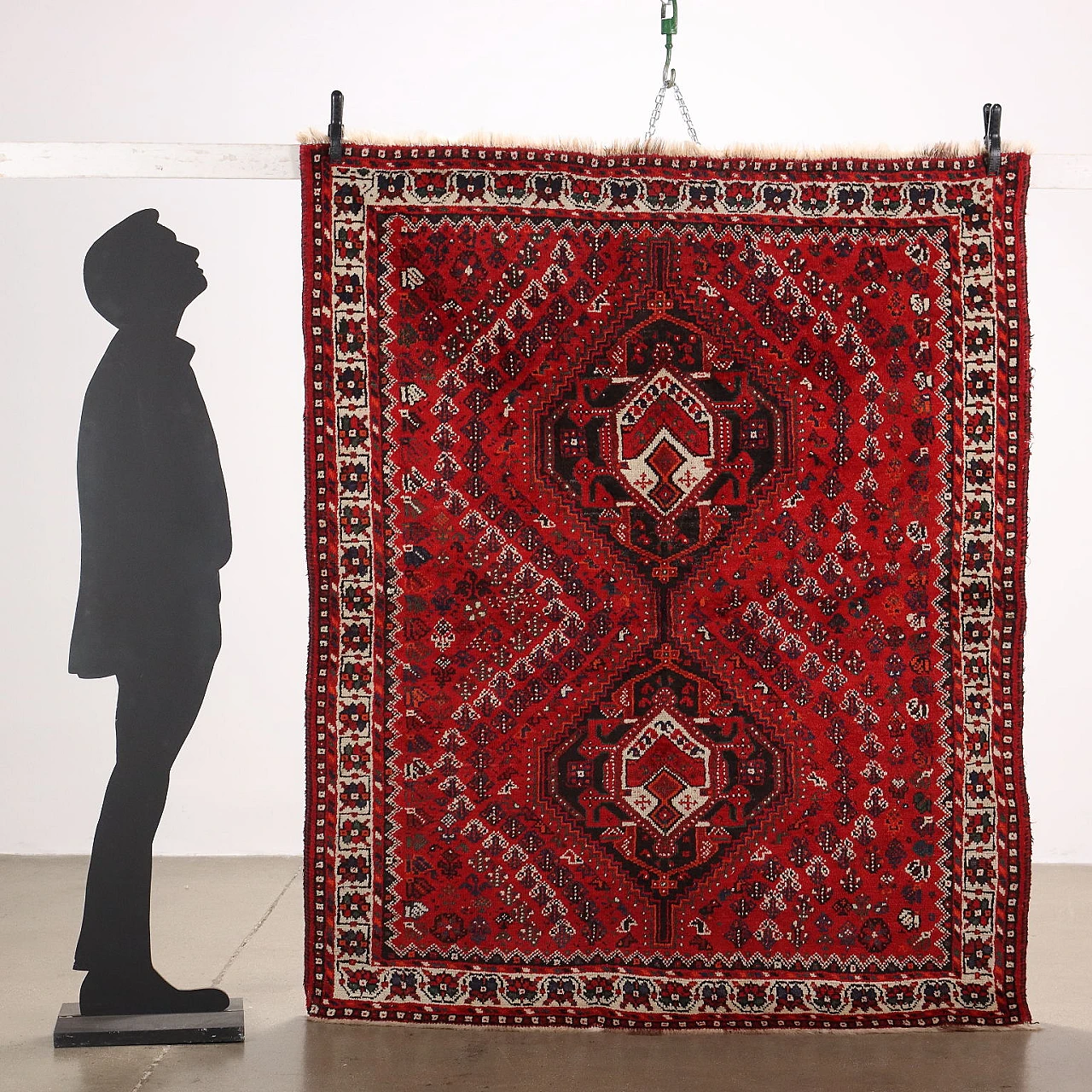 Khamseh wool rug with heavy knot, late 20th century 2