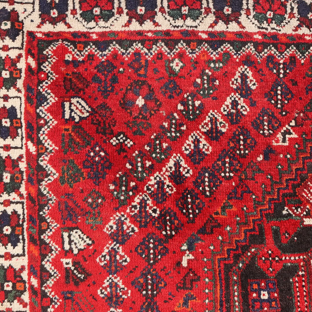 Khamseh wool rug with heavy knot, late 20th century 4