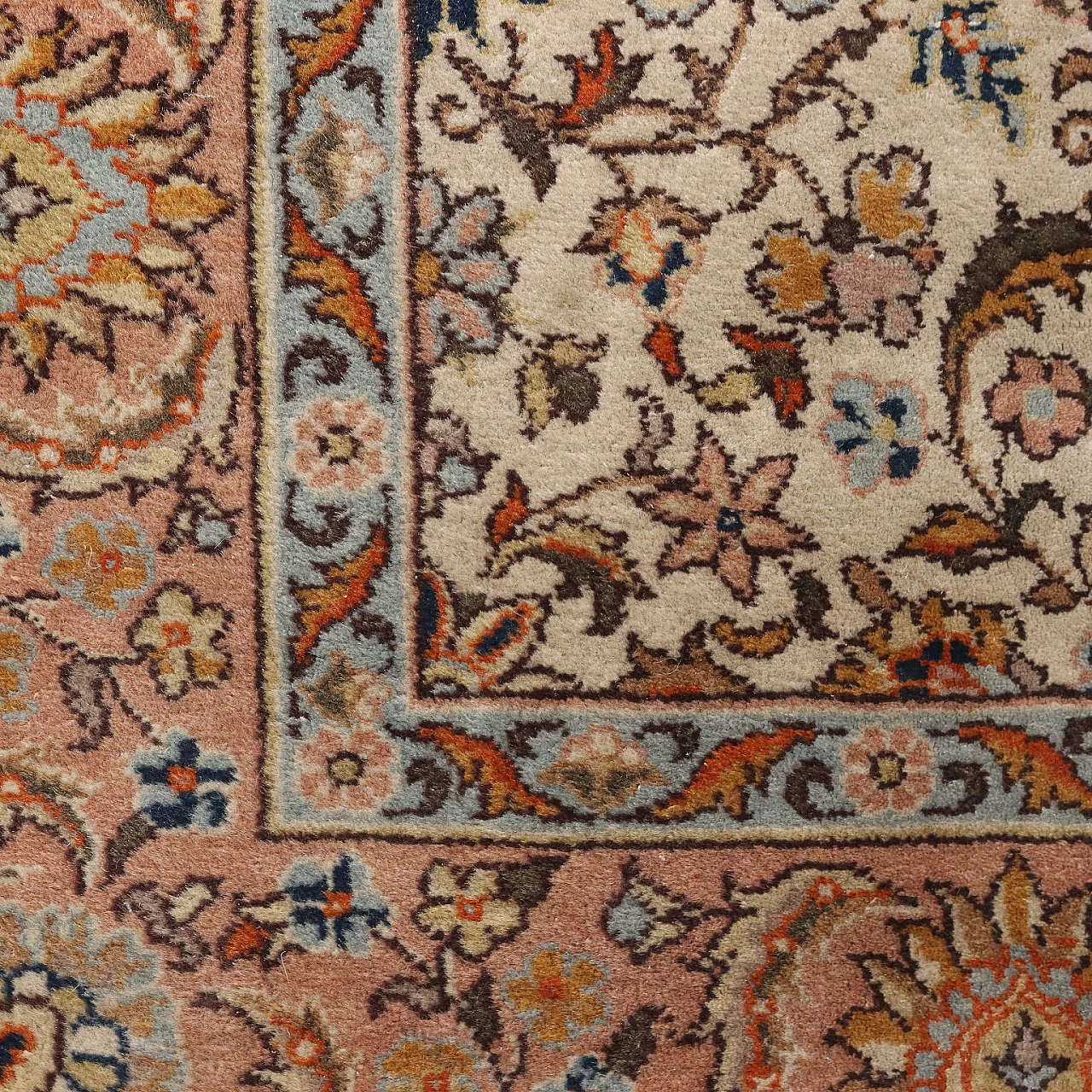 Tappeto Tabriz in cotone e lana, fine '900 5