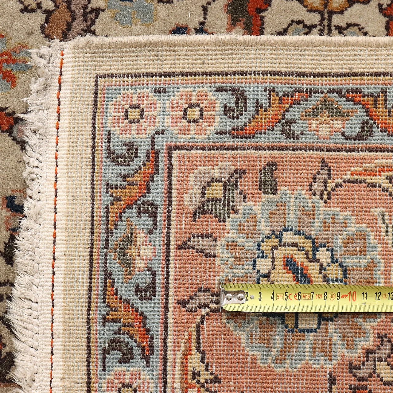 Tappeto Tabriz in cotone e lana, fine '900 7